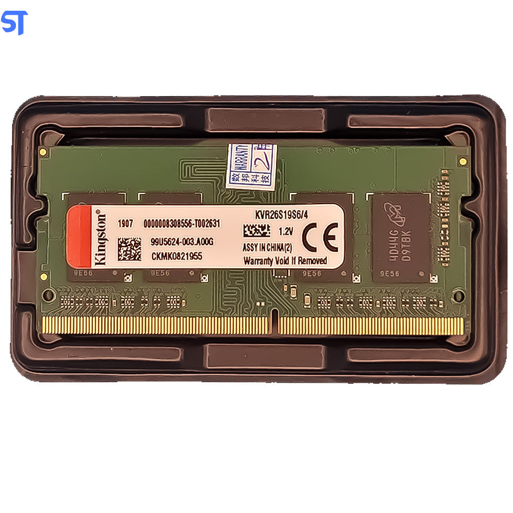 Memoria Ram Notebook 4Gb Ddr4 2666MHz KVR26S19S6/4 Kingston